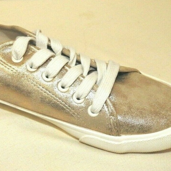 metallic lace up sneakers